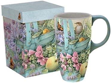 Lang Basket Of Flowers Latte Mug by Marjolein Bastin (5036263)
