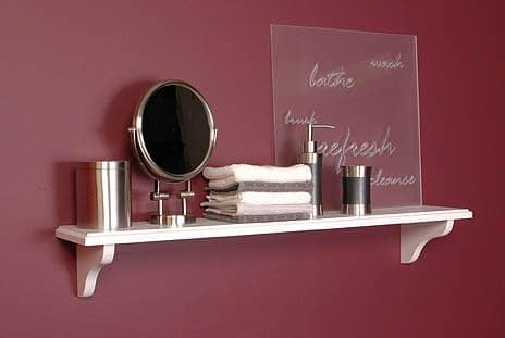 Floating 36 Inch Decorative shelf (White) (35.25"W x 6.5"D x 5.25"H)