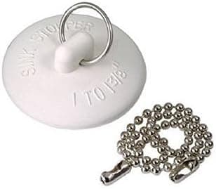 Master Plumber 225-060 Drain Stopper Plug Fits 1-inch To 1-3/8-Inch Drain With 11-Inch Chain
