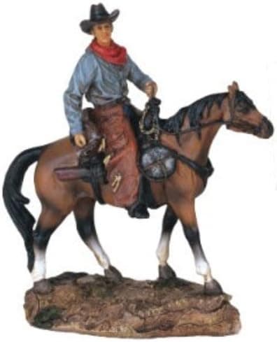 GSC Cowboy on Horse Collectible Western Rodeo Decoration Figurine Statue