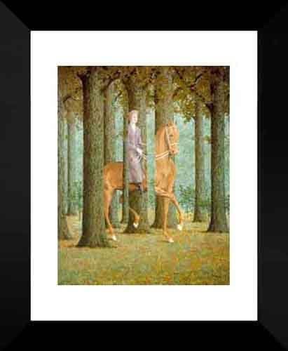 The Blank Check 20x24 Framed Art Print by Magritte, Rene