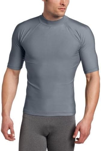 Kanu Surf Men's Fiji UPF 50+ Short Sleeve Sun Protective Rashguard Swim Shirt