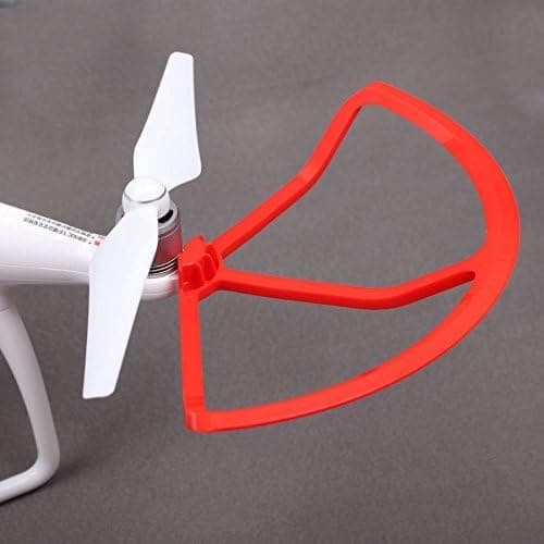 AerialTEK - DJI Phantom 4 Quick-Release Propeller Guards Protectors Shielding Rings Bumpers for DJI Phantom 4 Fortress Design. Set of 4 (RED)