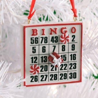 Hallmark 2012 Christmas DIR 815 Holiday Bingo Card Ornament