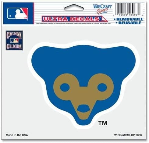 MLB Chicago Cubs 56531081 Multi-Use Colored Decal, 5" x 6"