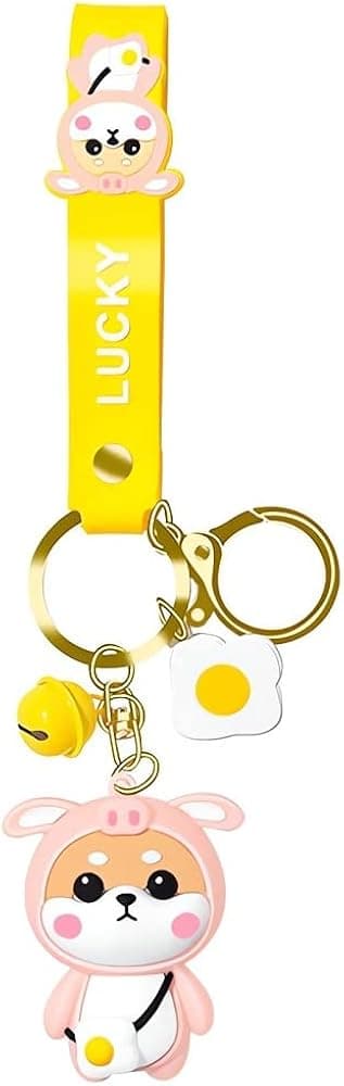 Xmingz Cartoon Shiba Inu Dog Keychains Cute Animal Metal Keyrings for Women