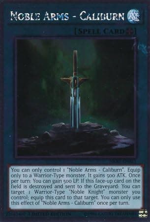 YU-GI-OH! - Noble Arms - Caliburn (NKRT-EN021) - Noble Knights of The Round Table - 1st Edition - Platinum Rare