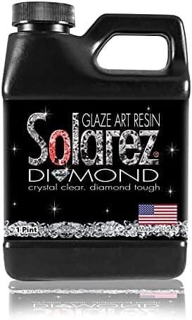 SOLAREZ Diamond Glaze UV Cure Art Resin - Durable, Glossy, Water Clear, Scratch Resistant - Small Cast Jewelry, Fishing Lures, Dolls, Hobby, RC, Crafts ~ Cures in Mins, NO Odor, Made in USA (Pint)