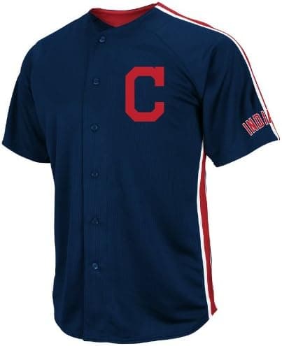 MLB Cleveland Indians Crosstown Rivalry Jersey, Navy/Red/White