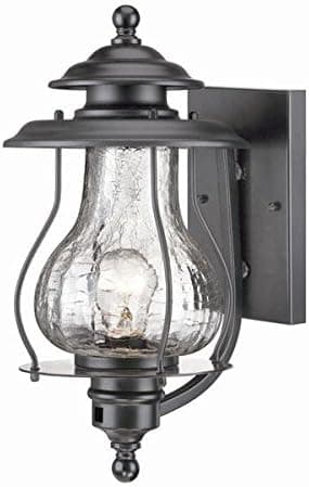 Acclaim 8201BK Blue Ridge Collection 1-Light Wall Mount Outdoor Light Fixture, Matte Black