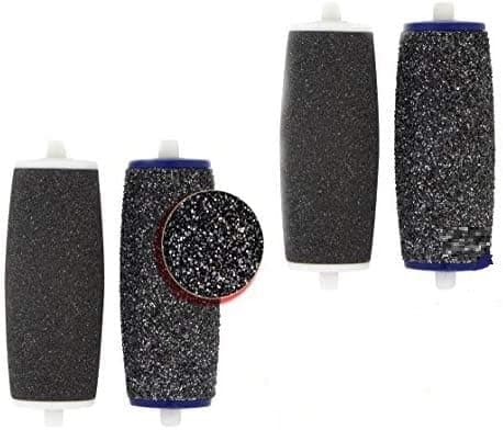 IMPROVED 2 Extra Coarse & 2 Regular Coarse Replacement Refill Roller for Amope Pedi Refills Electronic Perfect Foot File