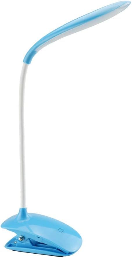 LED Book Light Rechargeable for Reading or Work,Glare-Free Soft Lights for Eye Protection,16 LEDs,3 Levels of Brightness Adjustable,Clip on The Book or Laptop Blue