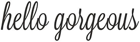 Hello Gorgeous Quote Mirror Decal Motivational Inspirational Vinyl Wall Decals Bathroom Lettering Wall Sticker Home Decor (Hello Gorgeous Black)