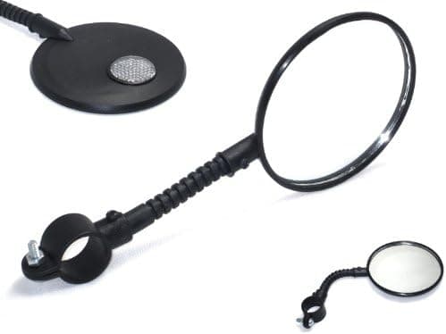 Bike Bicycle Handlebar Mirror 3" Round with Flexible Arm Mount