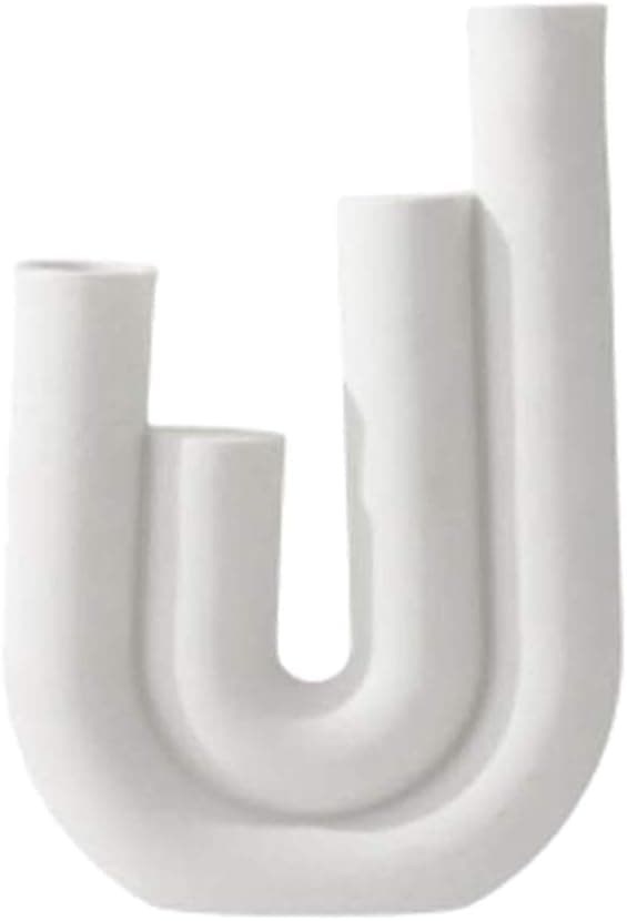 Baoblaze Candle Holders, Dia 2cm Candlelight, Table Stand Candlestick, Modern Abstract Candelabra Home Decorations for Valentine Christmas Wedding Dinning - 17x12cm