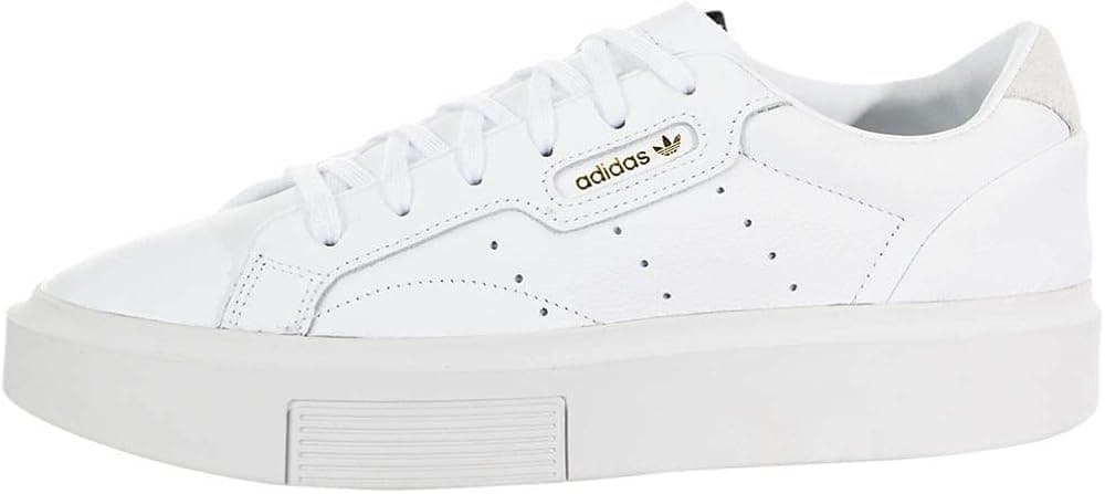 adidas Originals womens Sleek Super Sneaker, Cloud White Crystal White Core Black, 6.5 US