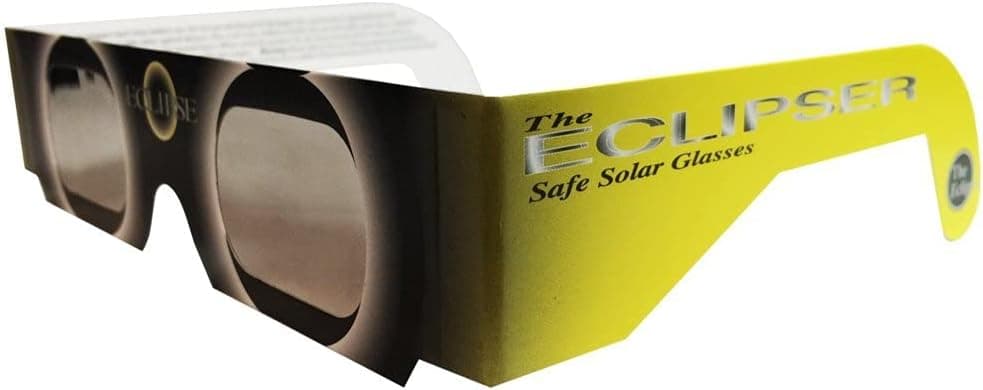 Solar Eclipse Glasses - ISO Certified, CE Approved - 3 Pairs - "Yellow Sun" - Solar Shades