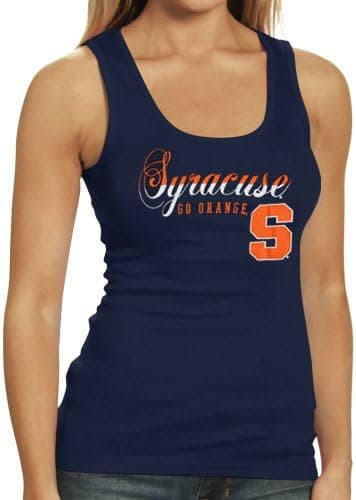 NCAA Syracuse Orange Womens Kiss Boyfriend Tank - Navy Blue