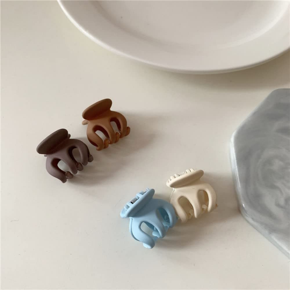 Mini Jaw Clips Plastic Hair Claw Clip Clamps No-Slip Grip Small Black Colorful Hairpin Claw Pins for Girls Women Thick Thin Hair Mini Frosted Scrunchy Hair Clips Princess Mini Hair Clips, Front Hair Clips, Chopped Hair Clips
