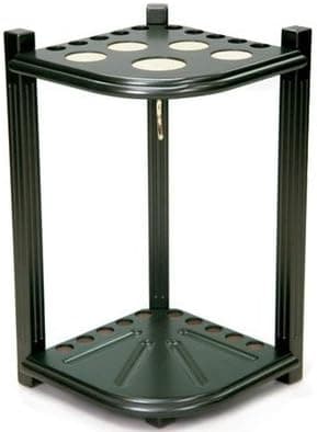 Corner Pool Cue Floor Rack Finish: Black