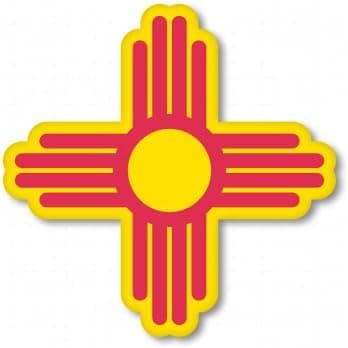 AK Wall Art New Mexico Sun State Symbol Vinyl Sticker - Car Phone Helmet - Select Size