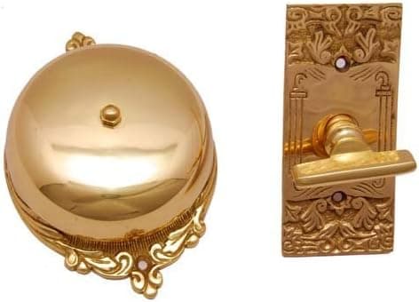 Adonai Hardware Bartholomew Brass Manual Old Fashion Door Bell or Twist Door Bell or Hand-Turn Door Bell