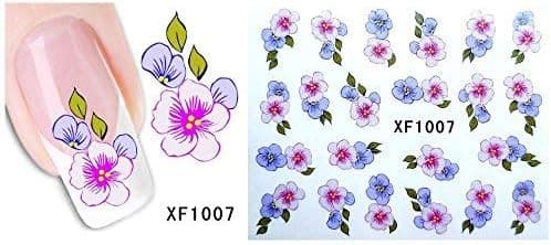 60×Sheets Transfer Watermark Nail Stickers Decal Water kids nail art stickers kids nail stickers Tip Manicure for women Mixed Flower Butterflies Cartoon Animal etc