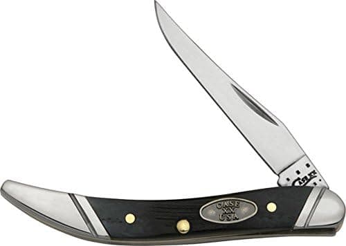 Case Cutlery 63470 Sawcut Gray Bone Small Texas Toothpick with Tru-Sharp Surgical Steel Blades
