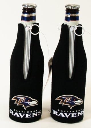 Kolder Set of 2 Baltimore Ravens NFL Bottle Suit KOOZIES