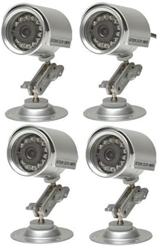 Q-See QOCDC4 (4 Pack) Weatherproof CCD Camera w/30ft of Night Vision (Color)