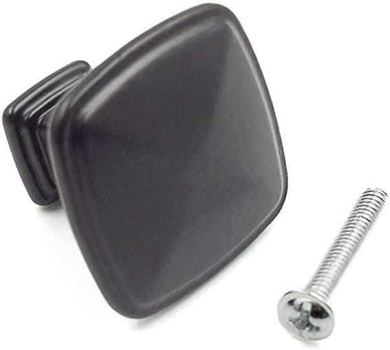 LC LICTOP 25pcs Black 31mm/1.22" Square Kitchen Cabinet Knobs