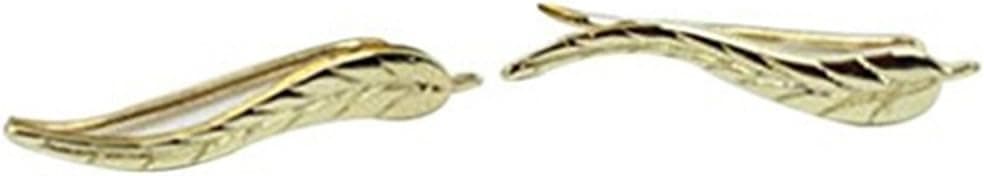 Iumer Women Girls Leaf Climber Stud Earring Jewelry Ear Cuff Vines Crawlers Clip Gold