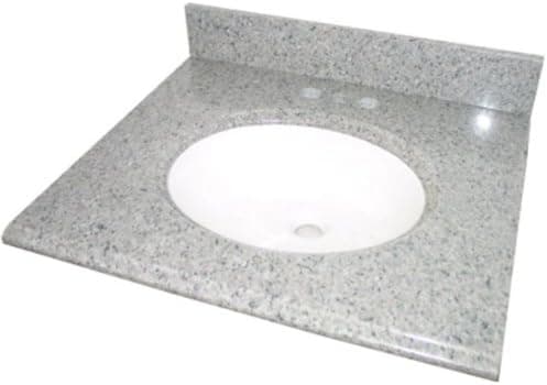 Pegasus PE25603 25-Inch Napoli Granite Vanity Top with White Bowl and 8-Inch Spread