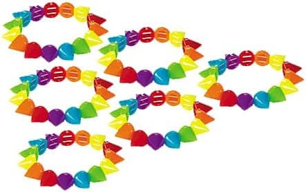 Rainbow Bracelet 12 Pk Party Favors for Teens Rainbow Party Supplies Goody Bag Stuffers Birthday Favors for Kids Rainbow Party Favors Unicorn Jewelry for Girls Kids Bracelets for Girls Punk Jewelry