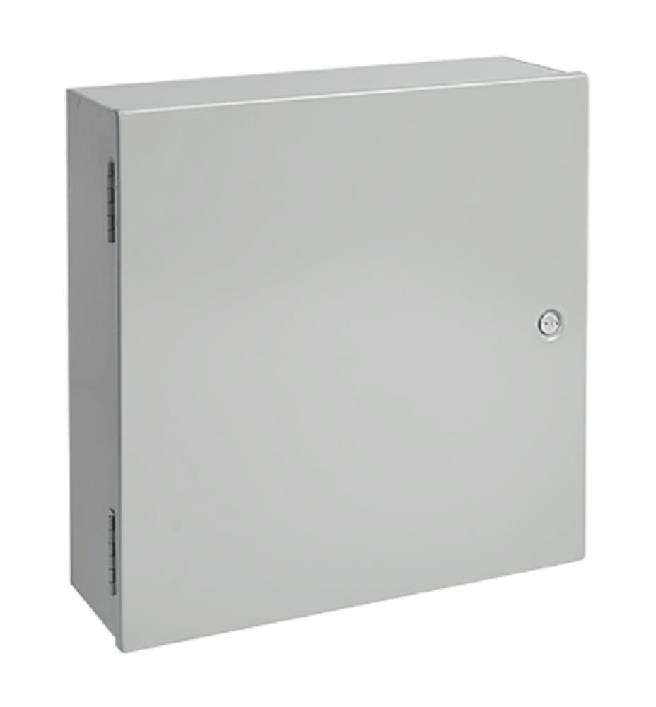 Hoffman A24N24ALP Medium Enclosure, NEMA 1, Steel, 24.00" x 24.00" x 6.62", Gray