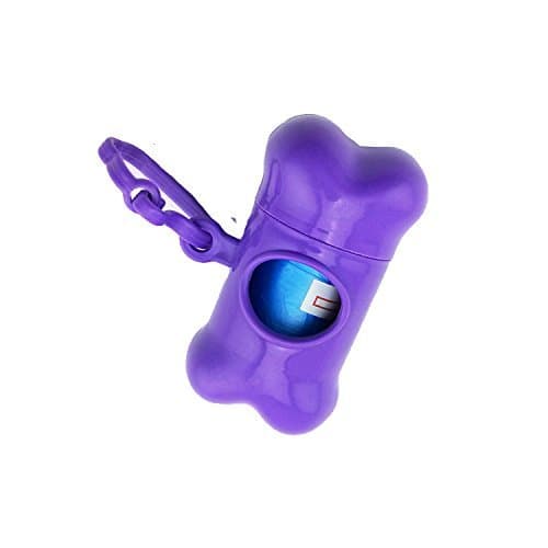 Generic Purple Bone Design Dispenser Box W Pet Doggie Garbage Trash Clean-up Bag
