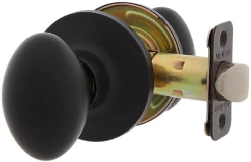 MaxGrade 100BAK10B Baker Egg Style Passage Hall/Closet Door Knob Lockset, Oil Rubbed Bronze