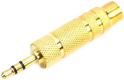 Adapter Gold Connector Plug M 1/8" to F 1/4"
