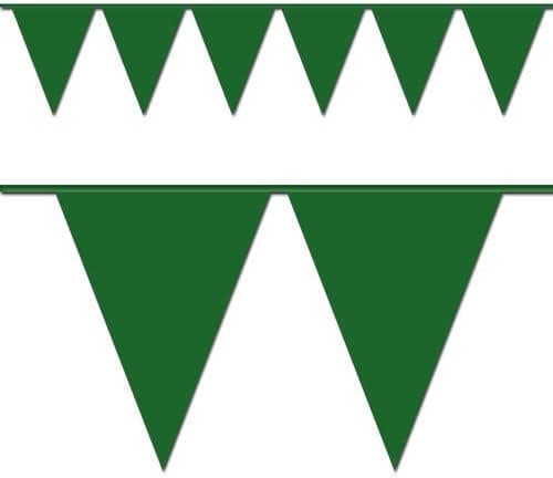 Ziggos Party Green Triangle Pennant Flag 100 Ft.