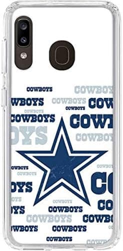 Skinit Clear Phone Case Compatible with Samsung Galaxy A20 - Officially Licensed NFL Dallas Cowboys Blue Blast Design