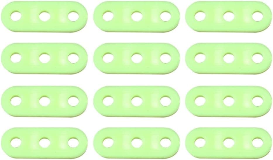 LIOOBO 20 PCS Luminous 3-Hole Camping Tent Cord Rope Fastener Tensioner Rope Adjuster Tightener Used for Tent Hiking Camping (Green)