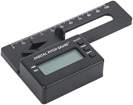 LCD Digital Pitch Gauge RC Tool Part Illumination Display Accessories Suitable for TREX 200-800 Helicopters(Black Modeling Accessory