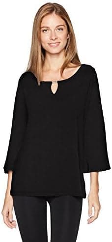 Jones New York Women's Scoop Nk+bar W/Easy Hem & 3/4bell SLV