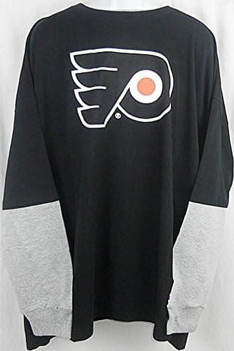 Majestic Philadelphia Flyers NHL Mens Long Sleeve Shirt Black Big & Tall Sizes