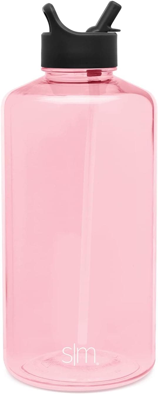 Simple Modern 1 Gallon Water Bottle with Straw Lid with Ounce Markers BPA Free Leakproof, (128oz / 3.8L), Blush
