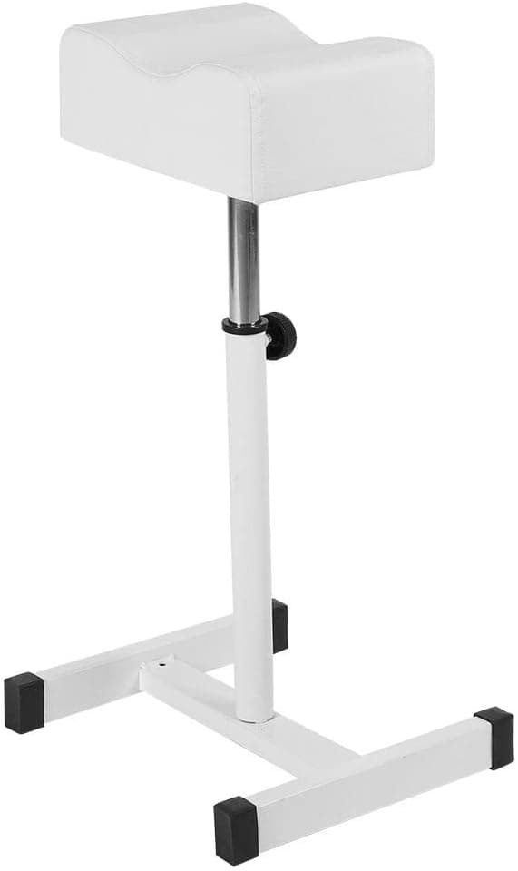 PU Leather Height Adjustable Chair,Comfortable Seat Cushion Stool Non Swivel Drafting Work SPA Medical Salon Stools Chair for Medical Spa Office Desk Kitchen Guitar Tattoo (White)