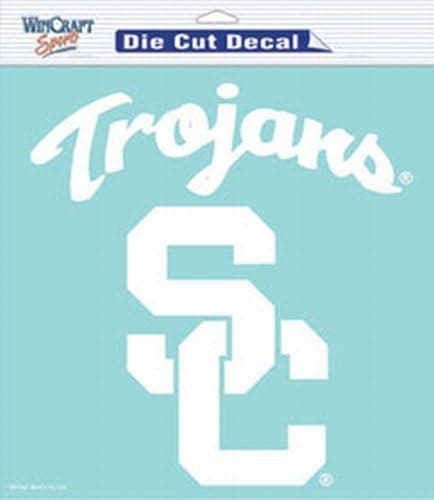 USC Trojans White Die Cut Decal