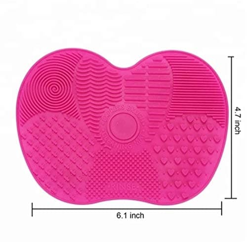 The Special Day Silicone Brush Cleaner Cosmetic Makeup Washing Brush Gel Cleaning Mat (Dark Pink)