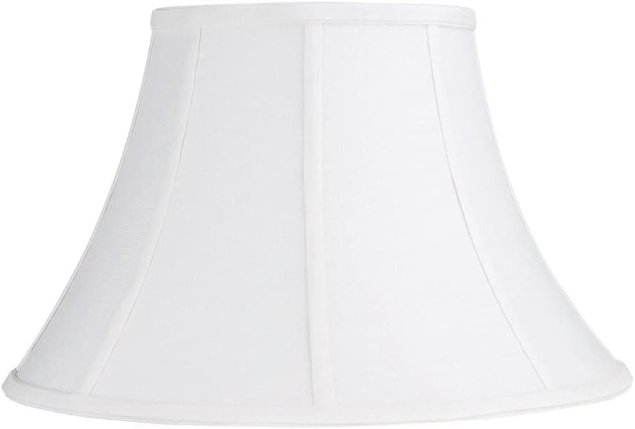 Laura Ashley SNL918 Calais 18.5-Inch Bell Shade, White