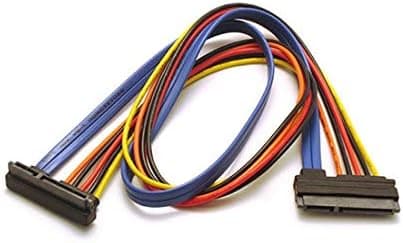 22 Pin SATA Female to Female Right Angle Cable 20 Inches